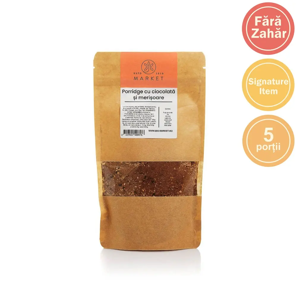 Cereale - Porridge Cu Ciocolata Si Merisoare 250G