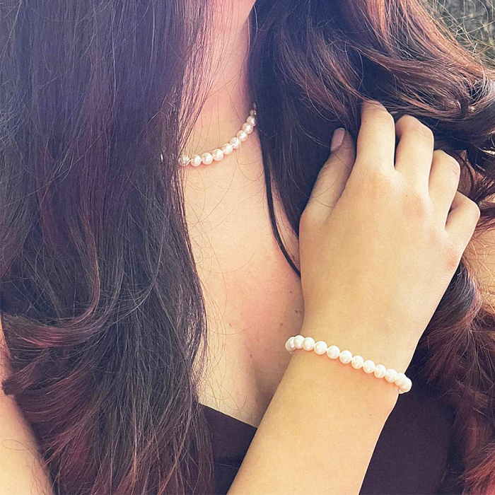 Brățară Argint cu perle naturale de cultură Large Pearl String [3]