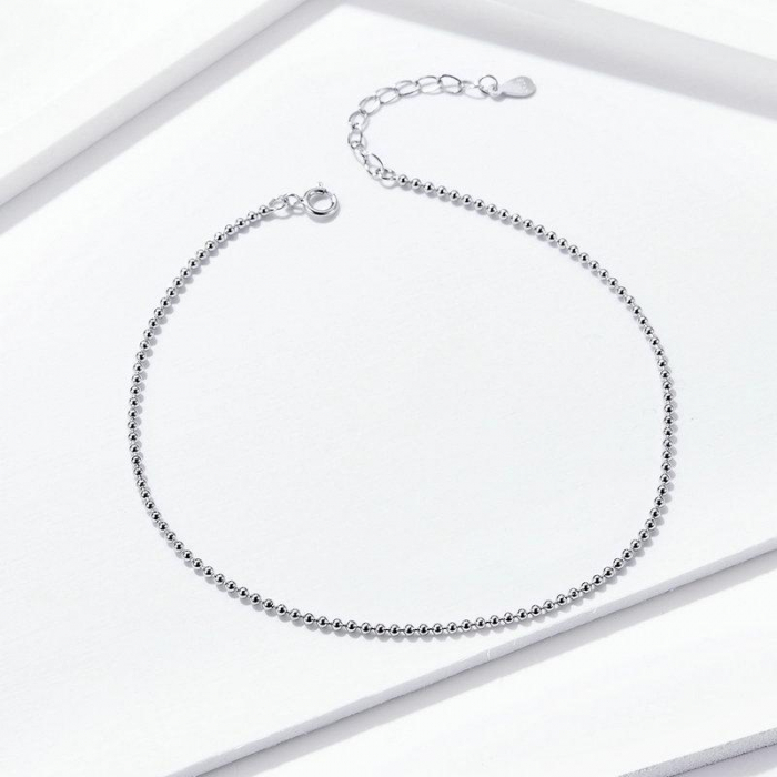 Brățară de picior din argint Beaded Chain [3]