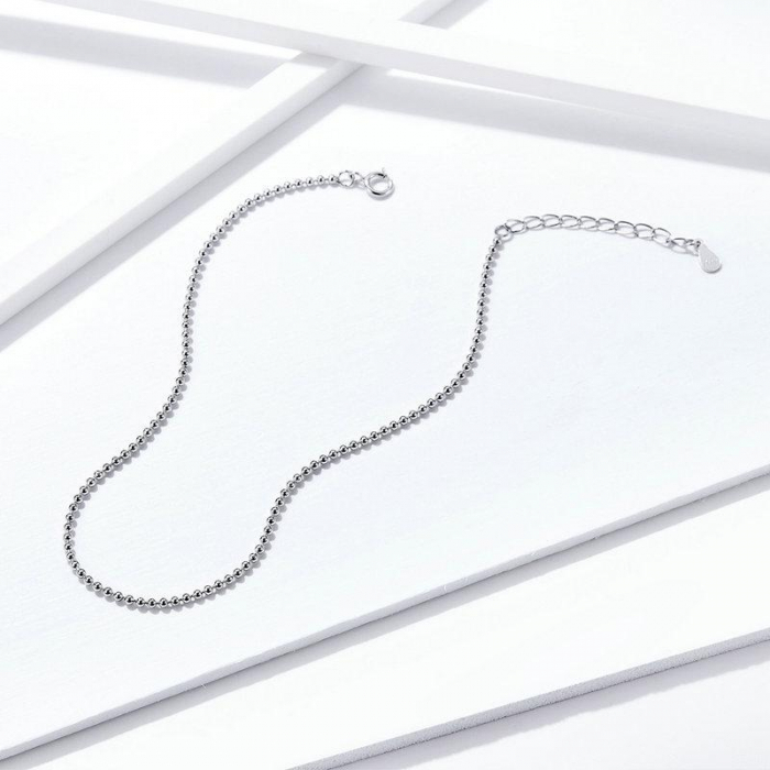 Brățară de picior din argint Beaded Chain [4]