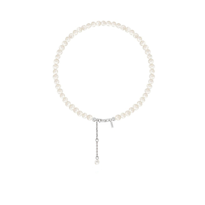 Set Colier și Brățară Argint de Picior cu Perle Naturale de Cultură Small String Silver [8]
