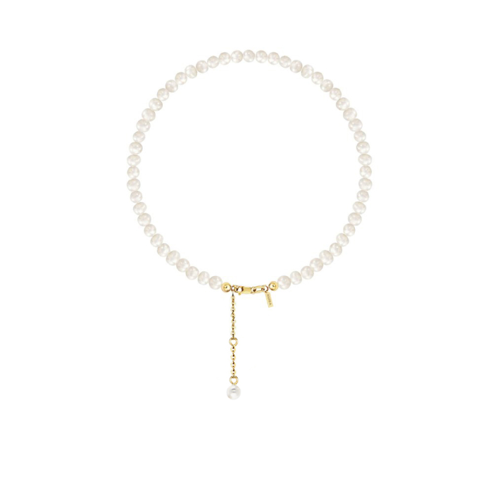 Brățară de picior din Argint cu perle naturale de cultură Small Pearl String Auriu [1]