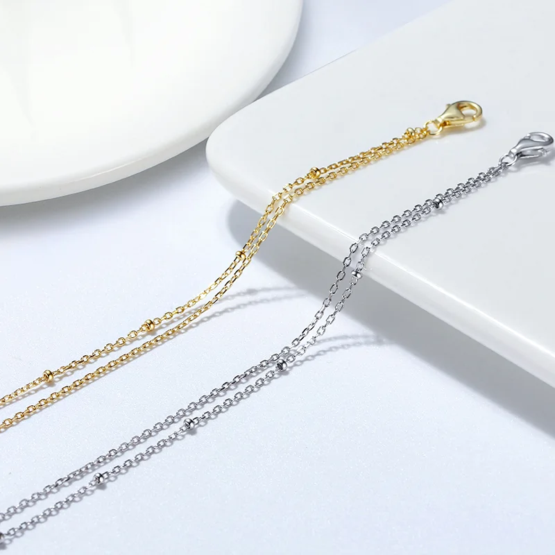 Brățară de picior din Argint Double Chain Gold [2]