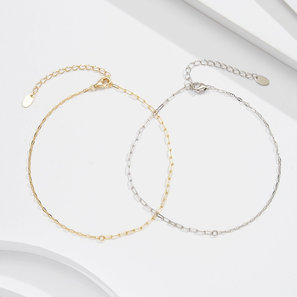 Brățară de picior din argint Duo Argintiu [4]