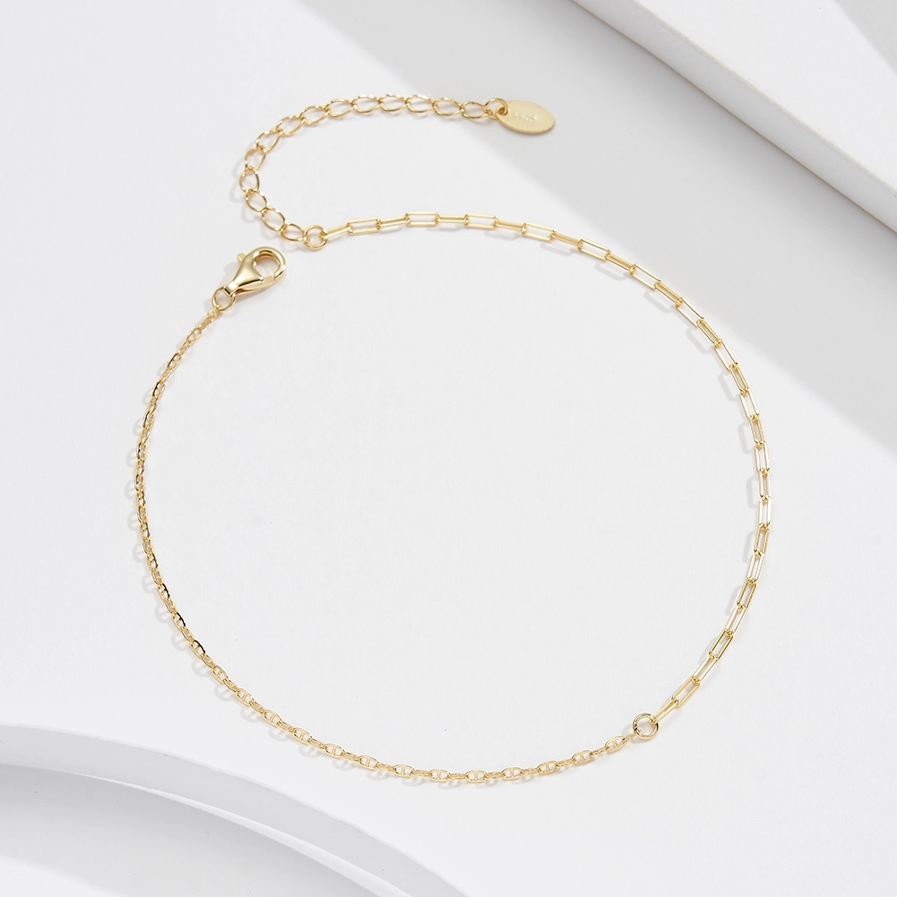 Brățară de picior din argint Duo Auriu [2]