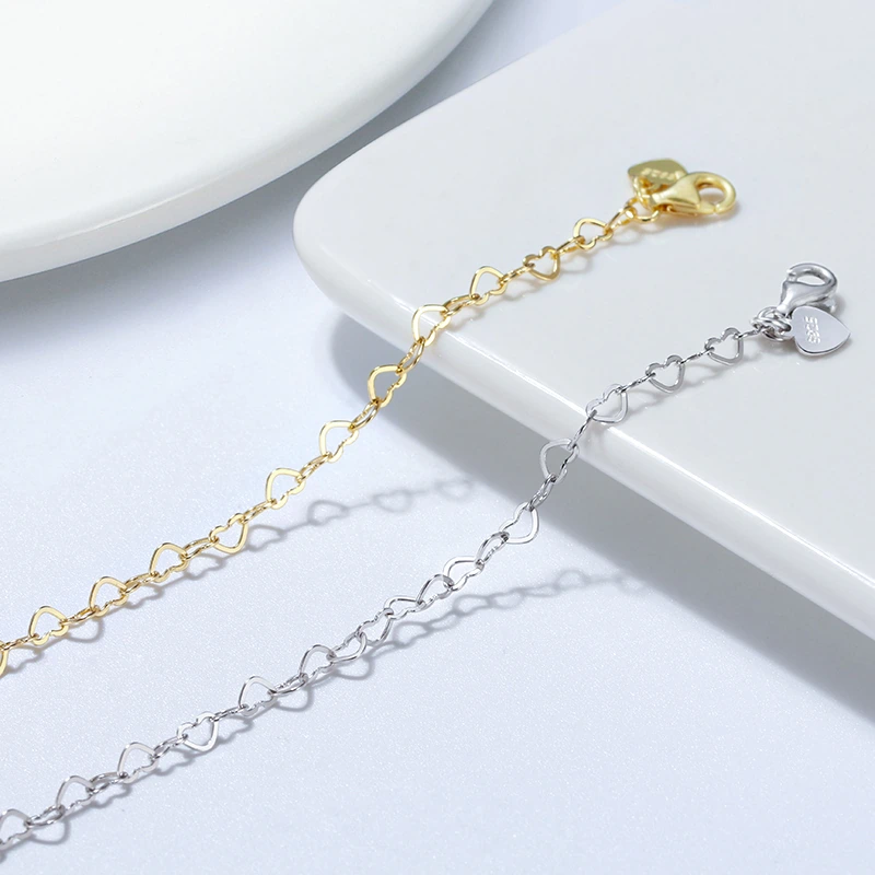 Brățară de picior din Argint Gold Heart [3]
