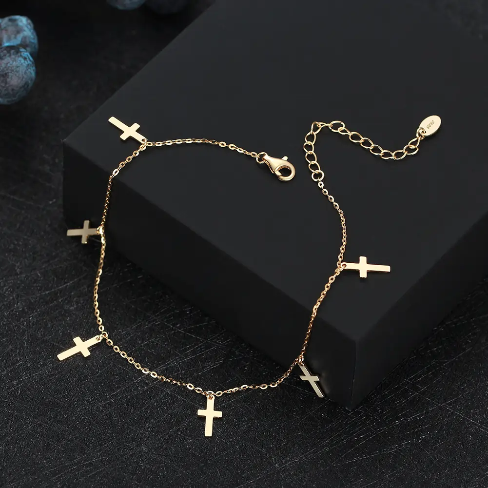 Brățară de picior din Argint Golden Cross [3]