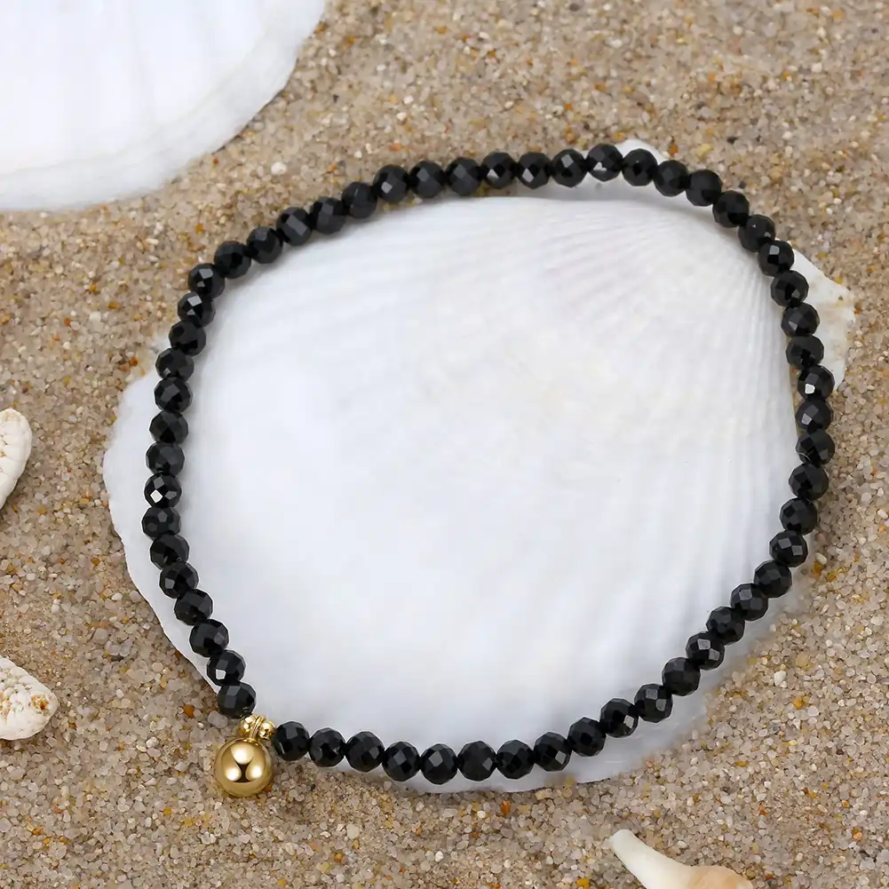 Brățară de picior din Pietre Naturale Onix Elegant Black [2]