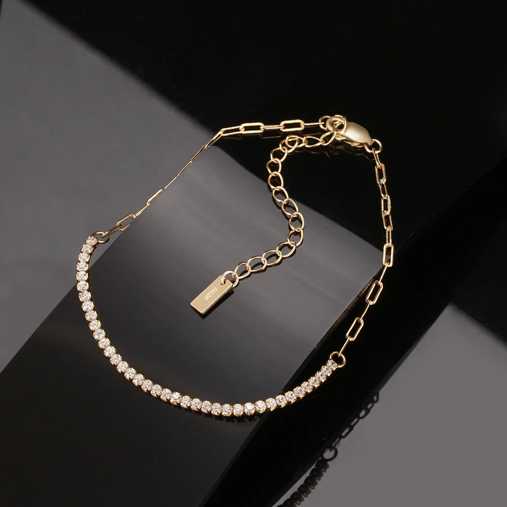 Brățară din Argint Adjustable Gold Tennis [2]