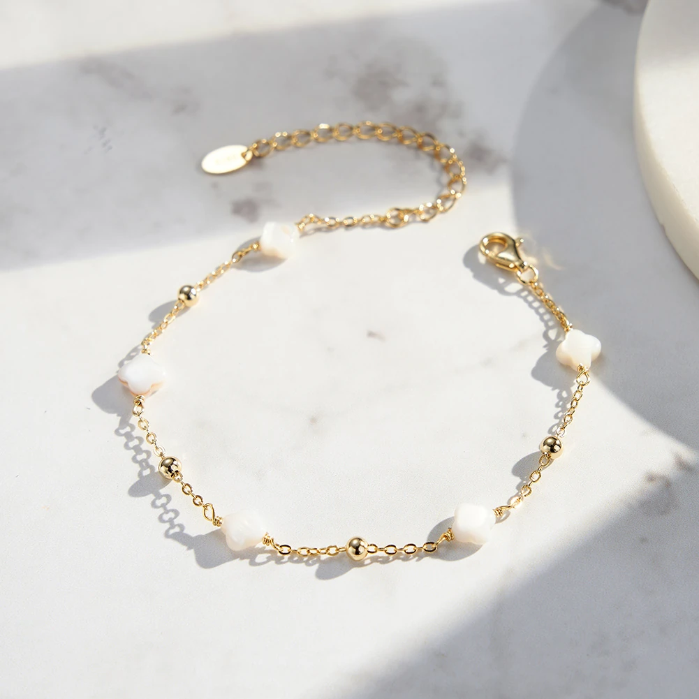 Brățară din Argint Clover Beads Gold [2]