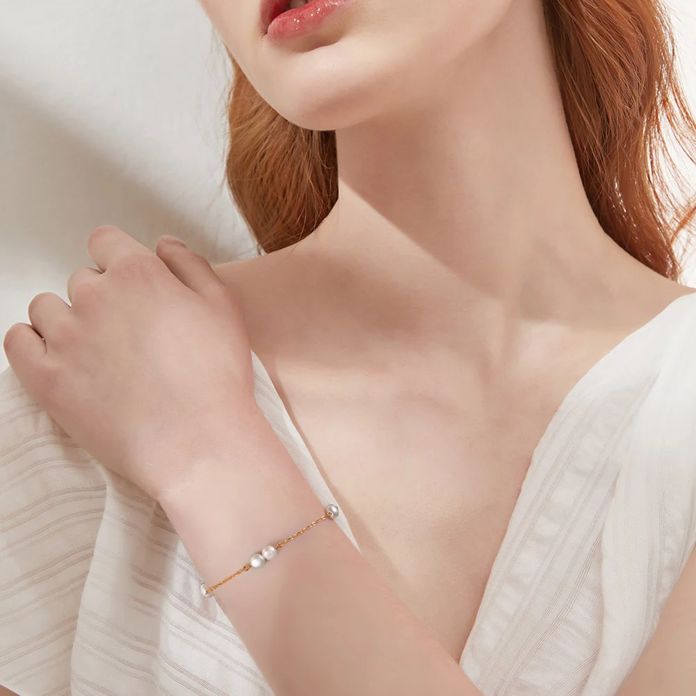 Brățară din Argint cu Perle Naturale de Cultură Delicate Harmony Pearl [4]