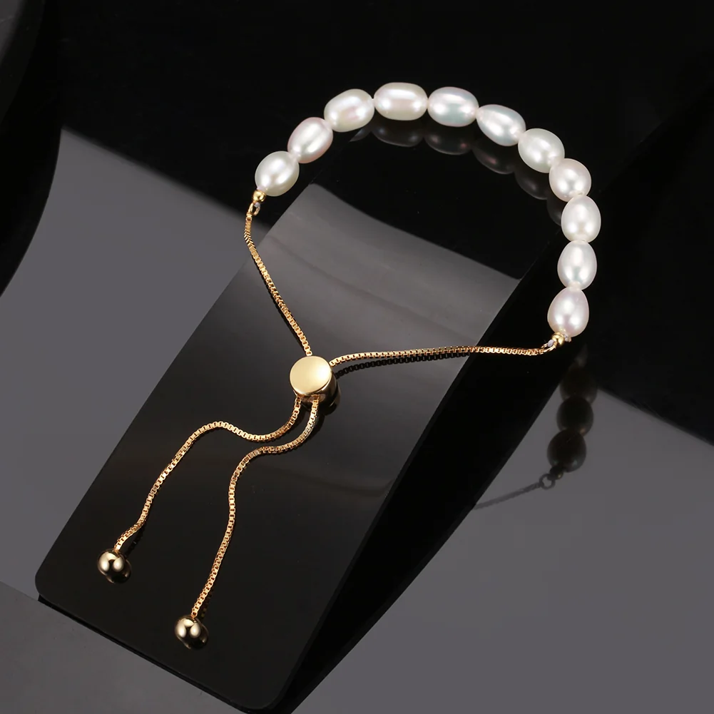 Brățară din Argint cu perle naturale de cultură Golden Pearl Symphony [3]