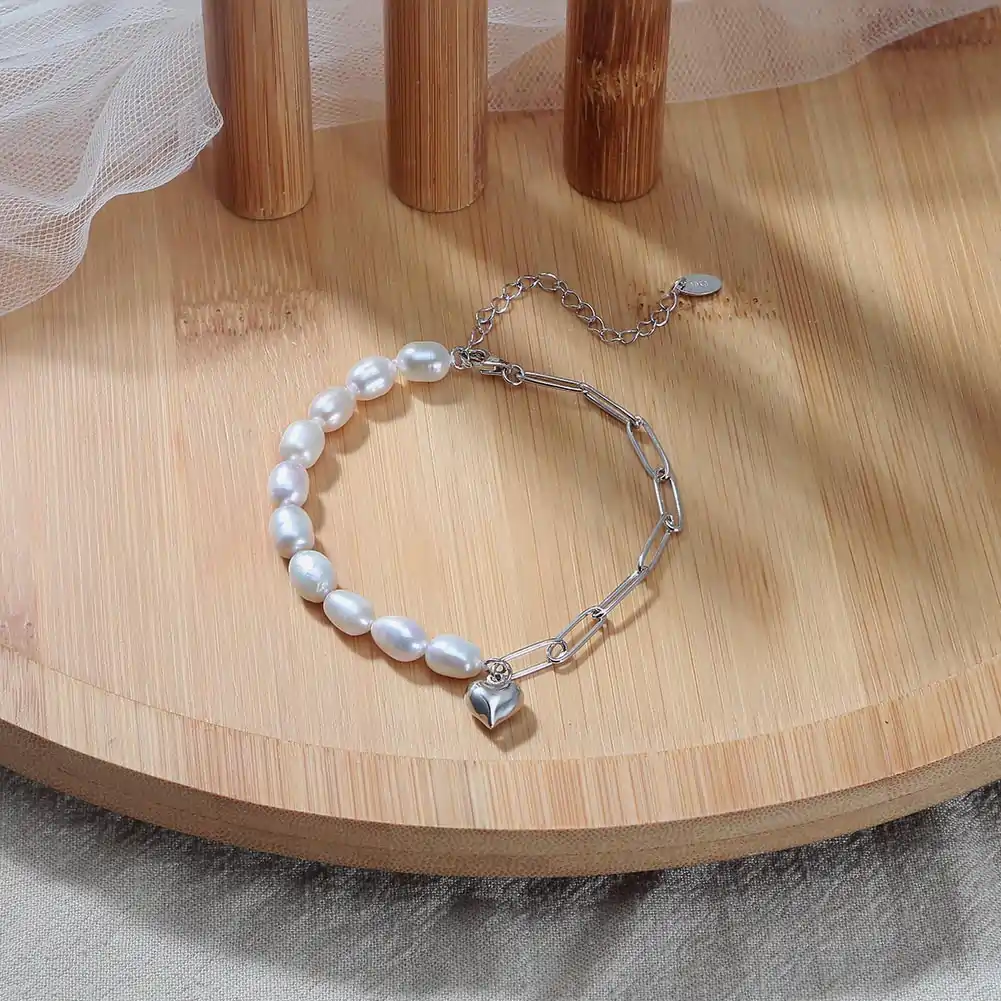 Brățară din Argint cu Perle Naturale de Cultură Heart & Harmony Silver [2]