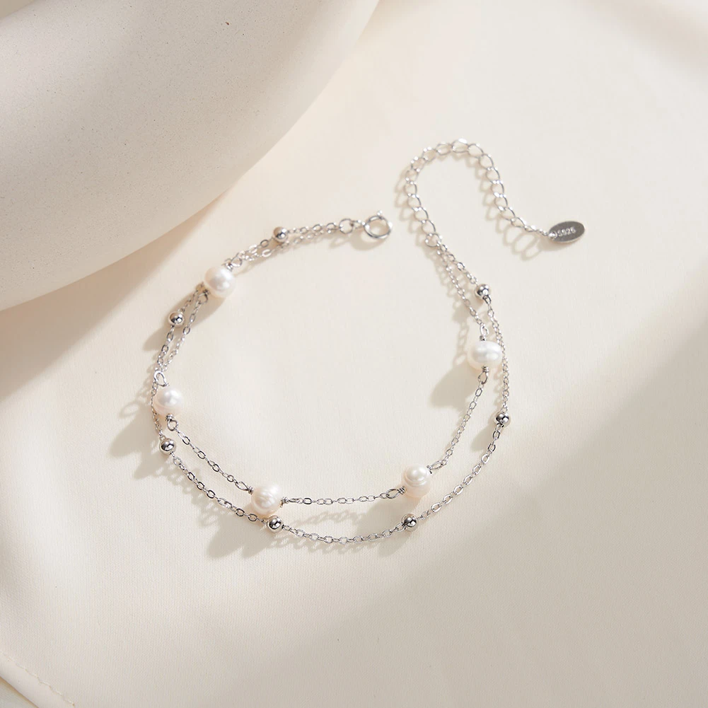 Brățară din Argint cu Perle Naturale de Cultură Layers Pearl Silver [3]