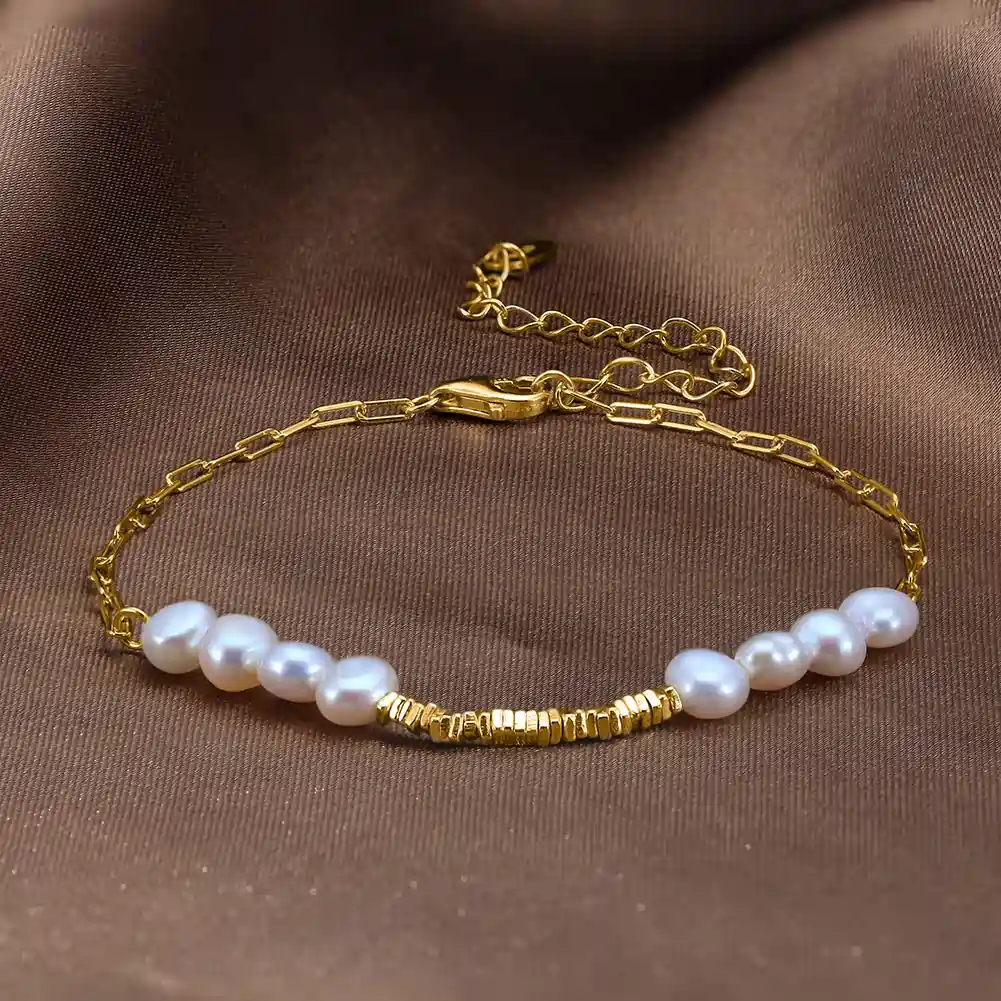 Brățară din Argint cu Perle Naturale de Cultură Pearl FLow [3]