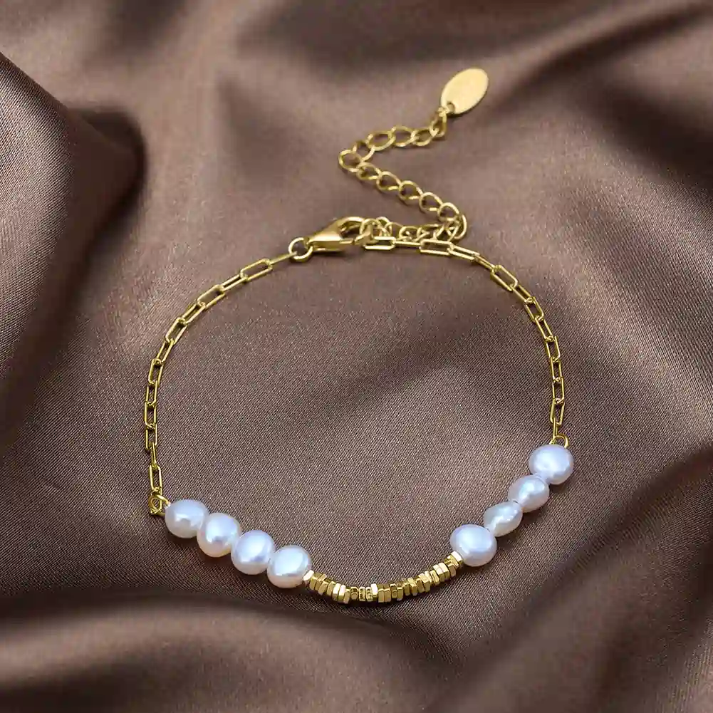 Brățară din Argint cu Perle Naturale de Cultură Pearl FLow [2]