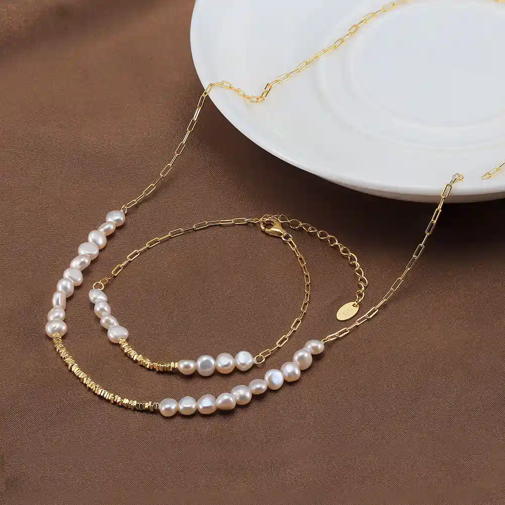 Brățară din Argint cu Perle Naturale de Cultură Pearl FLow [4]