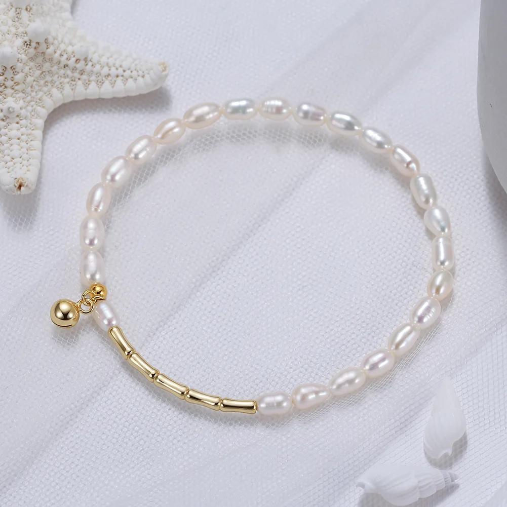Brățară din Argint cu Perle Naturale de Cultură Pearl Melody Gold [2]
