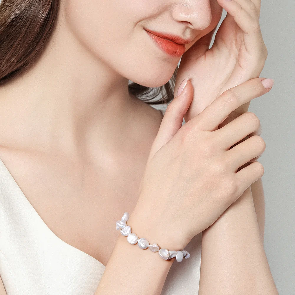 Brățară din Argint cu Perle Naturale de Cultură Pearl Silver Flow [3]