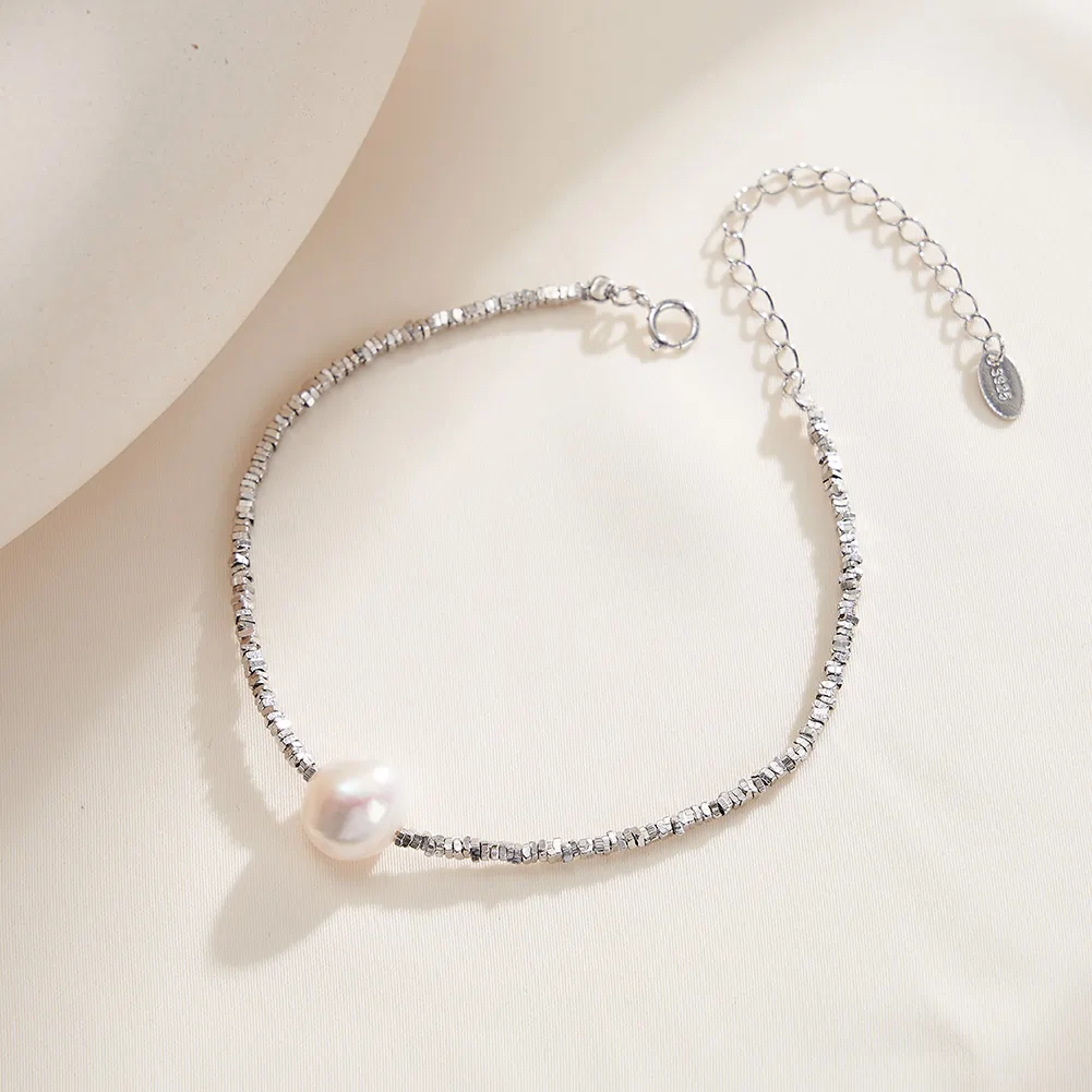 Brățară din Argint cu Perle Naturale de Cultură Sculpted Shine Pearl Silver [3]