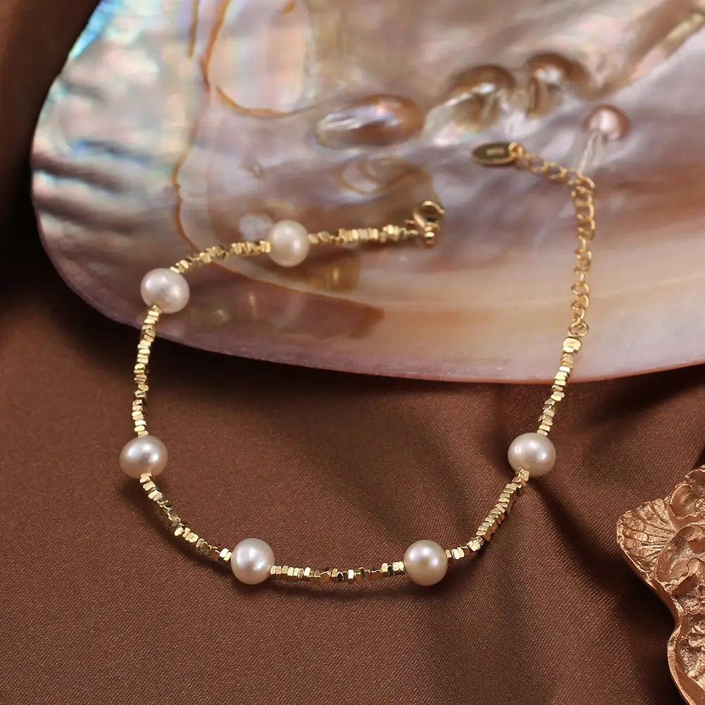 Brățară din Argint cu Perle Naturale de Cultură Shine Pearl Golden [3]