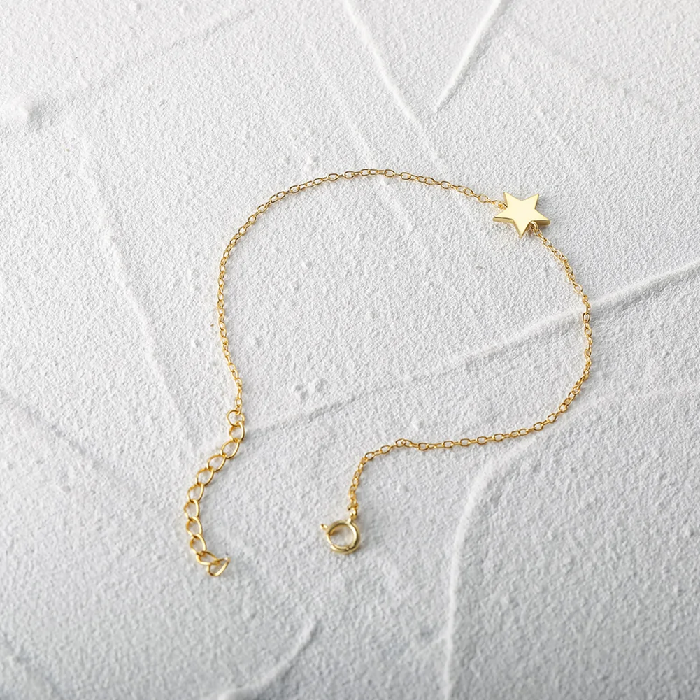 Brățară din Argint Gold Star Charm [3]