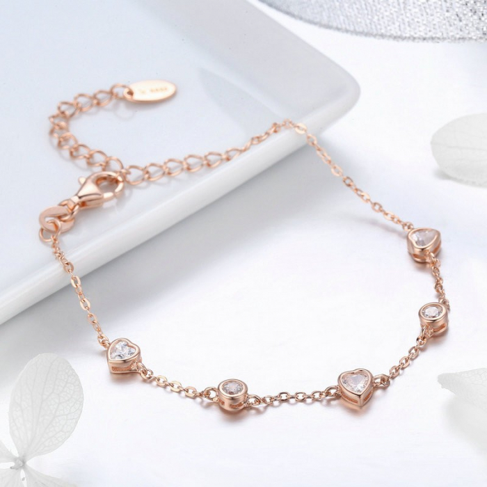 Brățară din argint Infinity Hearts Rose [4]