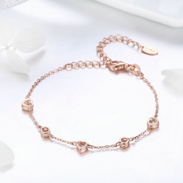 Brățară din argint Infinity Hearts Rose [5]