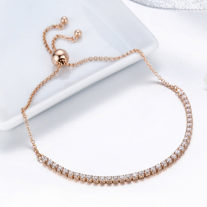 Brățară din argint Tennis Star Rose Gold [3]