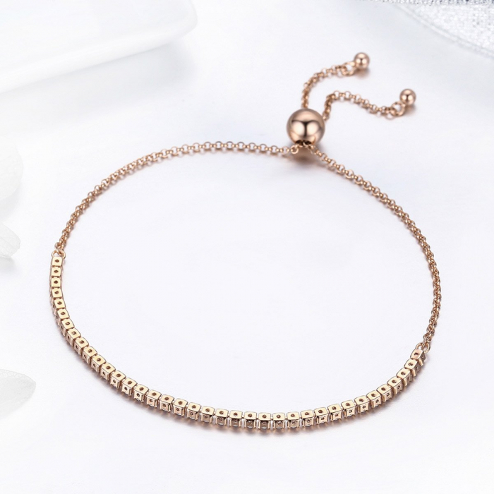 Brățară din argint Tennis Star Rose Gold [4]