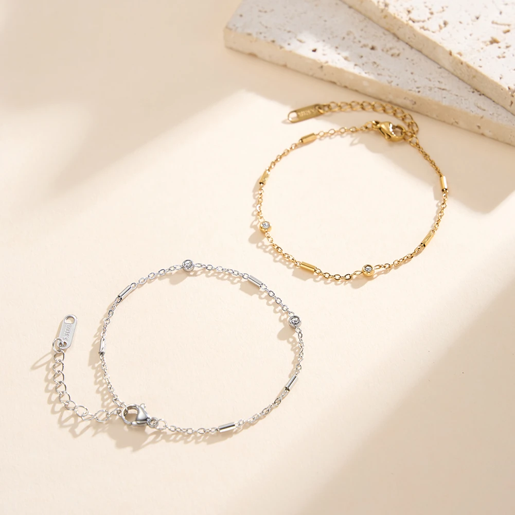 Brățară Statement cu Cristale Zirconiu Dew Argintiu [3]