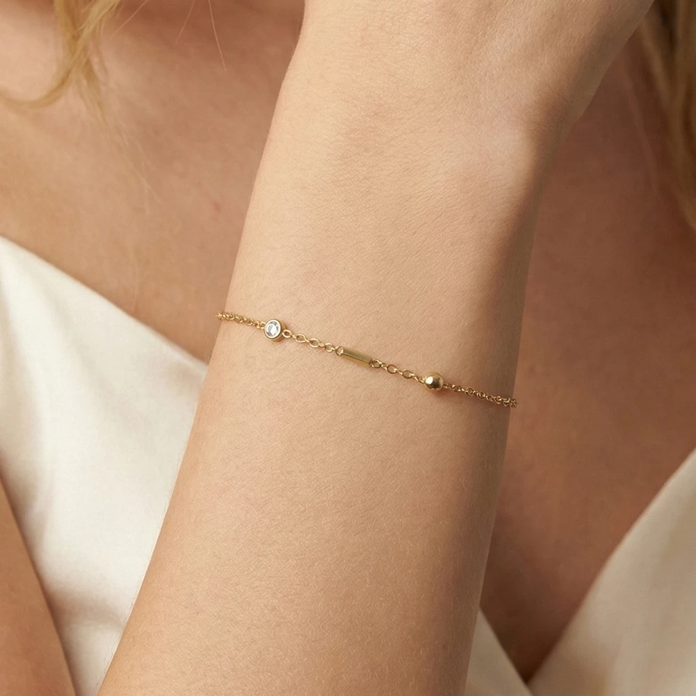 Brățară Statement cu Cristale Zirconiu Dew Auriu [3]