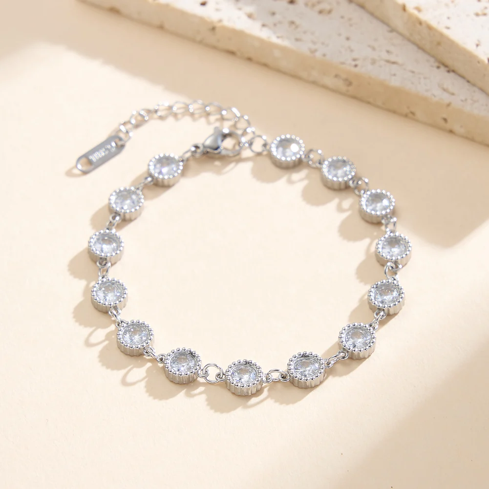 Brățară Statement cu Cristale Zirconiu Glow Argintiu [2]