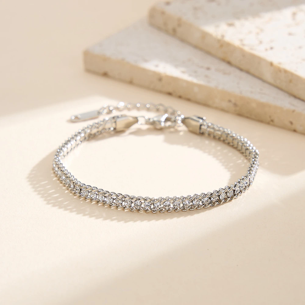 Brățară Statement cu Cristale Zirconiu Reign Argintiu [2]