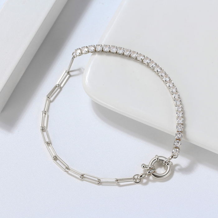 Brățară tennis din argint silver Paperclip [3]