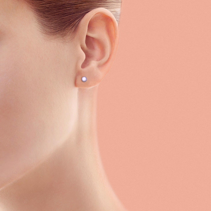 Cercei din argint Button Stud [2]