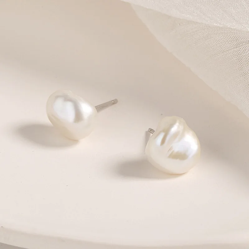 Cercei din Argint Classic Pearl Stud [3]