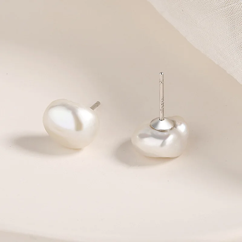 Cercei din Argint Classic Pearl Stud [2]