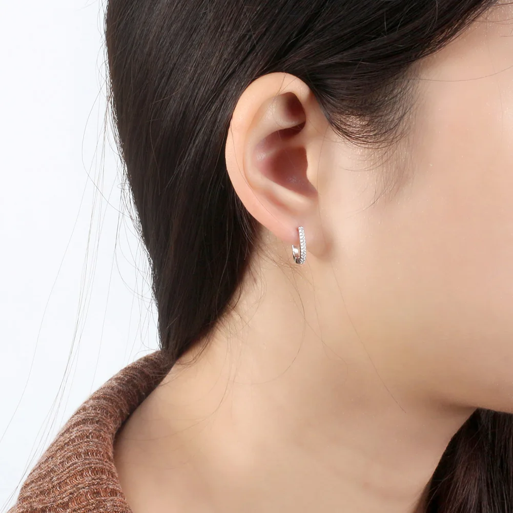 Cercei din Argint Crescent Crystal Silver [4]