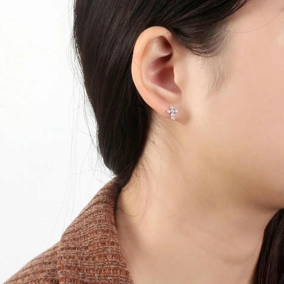 Cercei din Argint Crystal Faith Studs Silver [3]