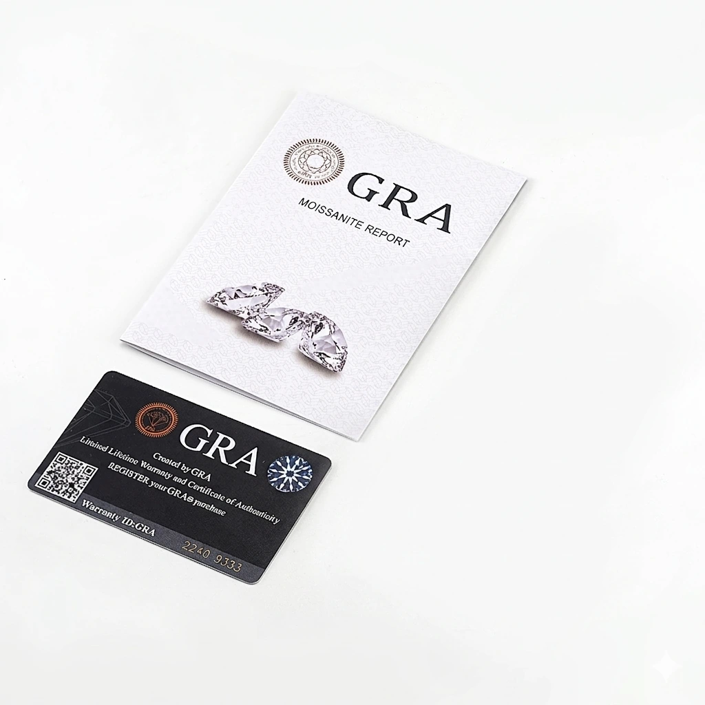 Cercei din argint cu moissanite Pear Moissanite Argintiu [4]