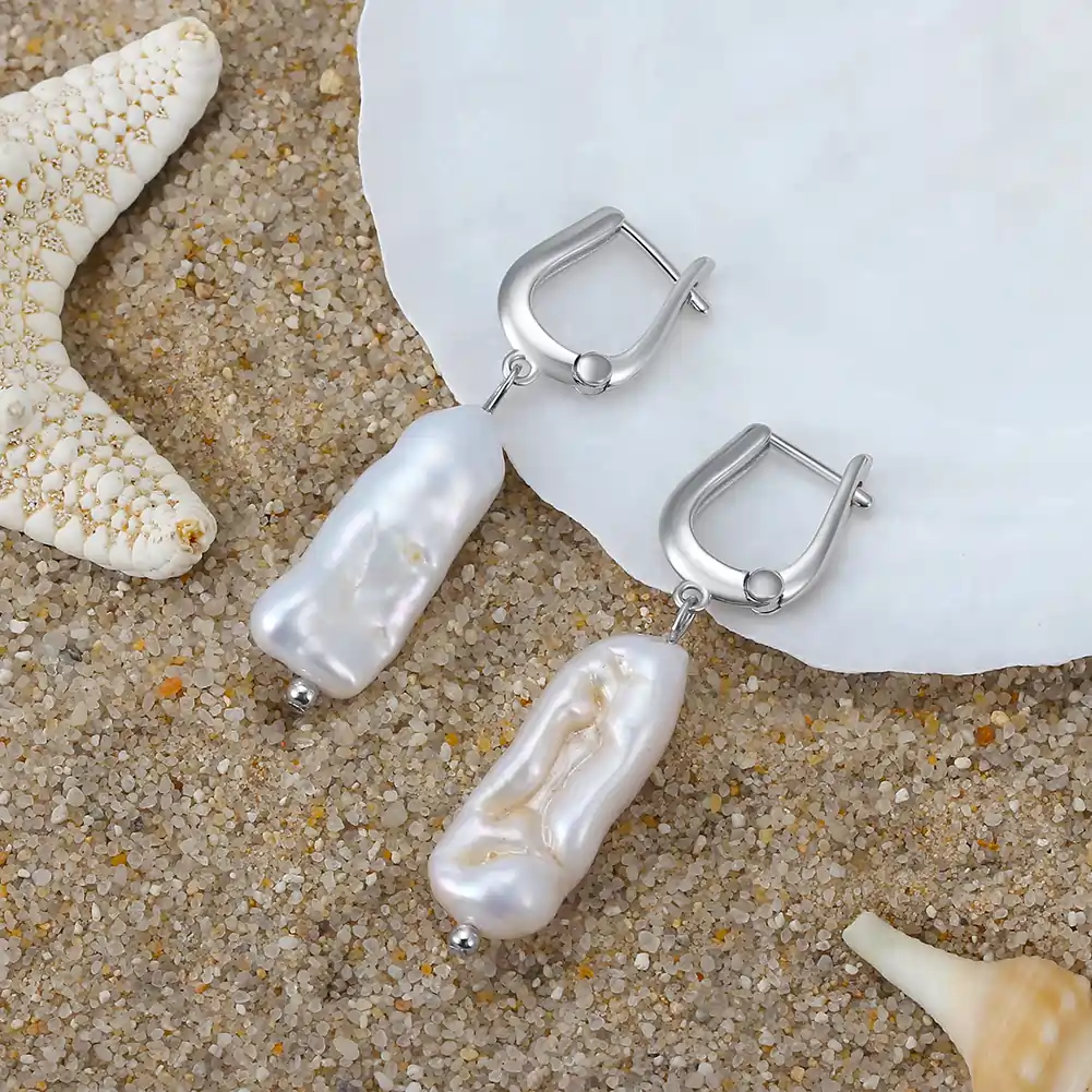 Cercei din Argint cu Perle Naturale de Cultură Natural Grace Silver [2]