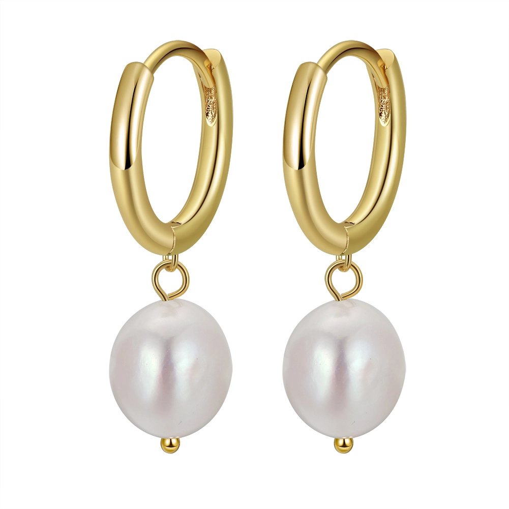 Cercei din Argint cu Perle Naturale de Cultură Pearl Glow Gold [1]
