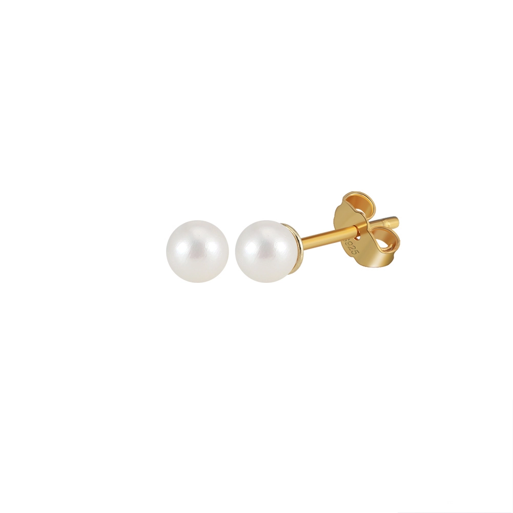 Cercei din Argint cu Perle Naturale de Cultură Sterling Gold [2]
