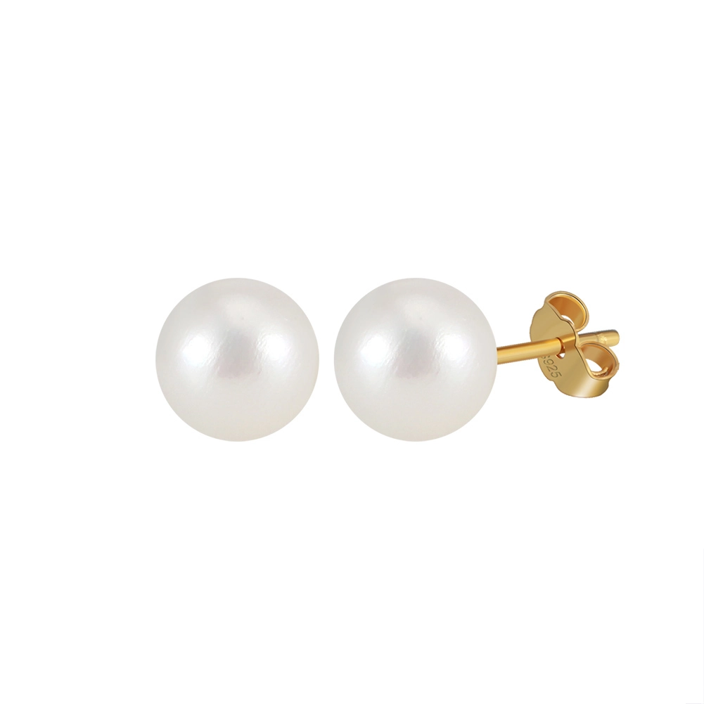 Cercei din Argint cu Perle Naturale de Cultură Sterling Gold [5]