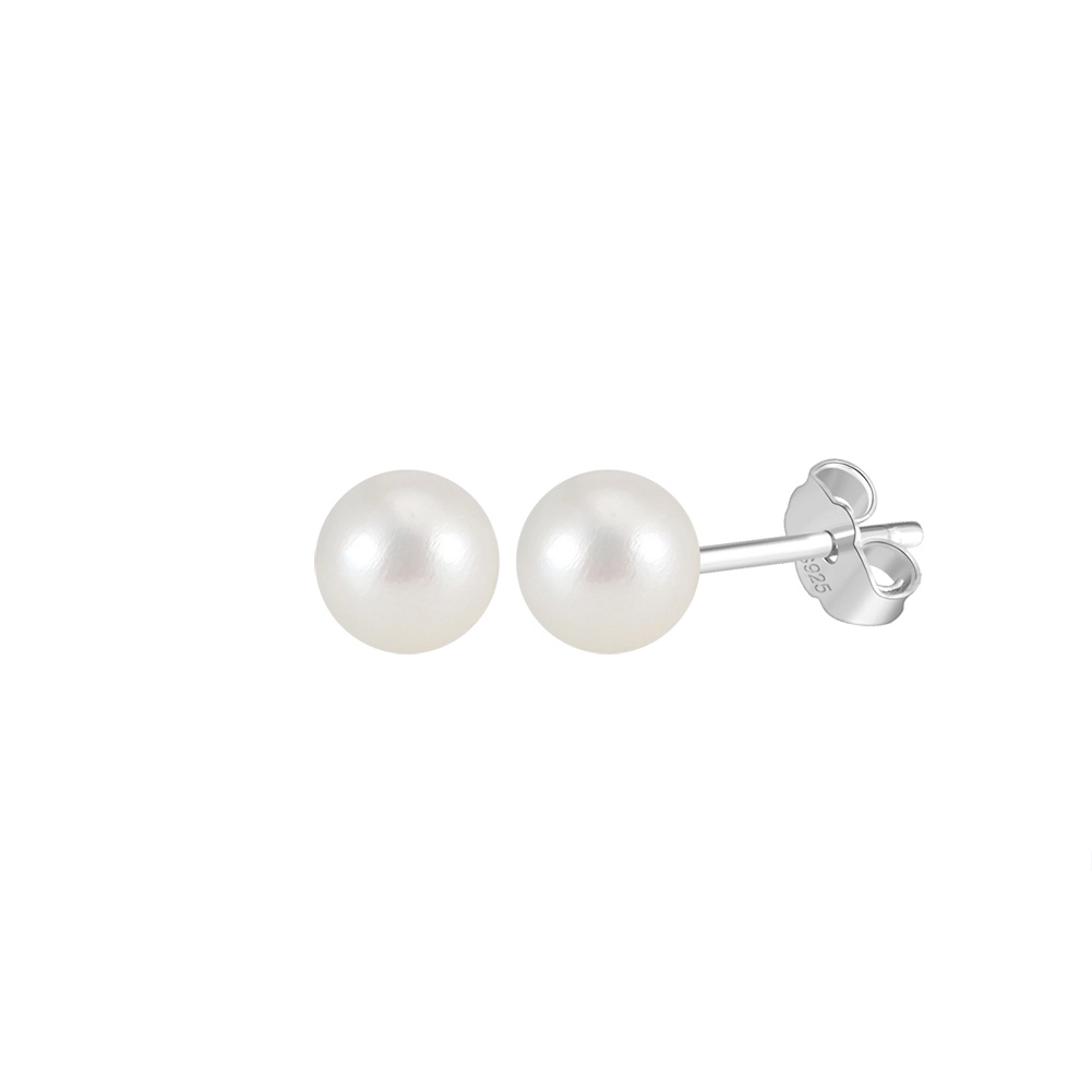 Cercei din Argint cu Perle Naturale de Cultură Sterling Silver [4]