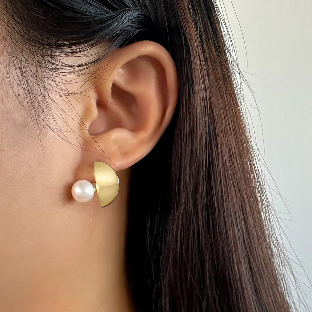 Cercei din Argint cu Perle Naturale Moonlit Pearl [2]