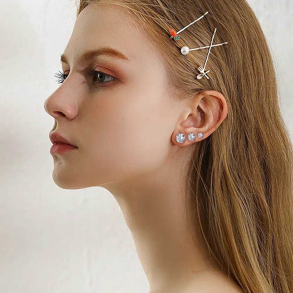 Cercei din argint cu zirconiu Stellar Argintiu [4]