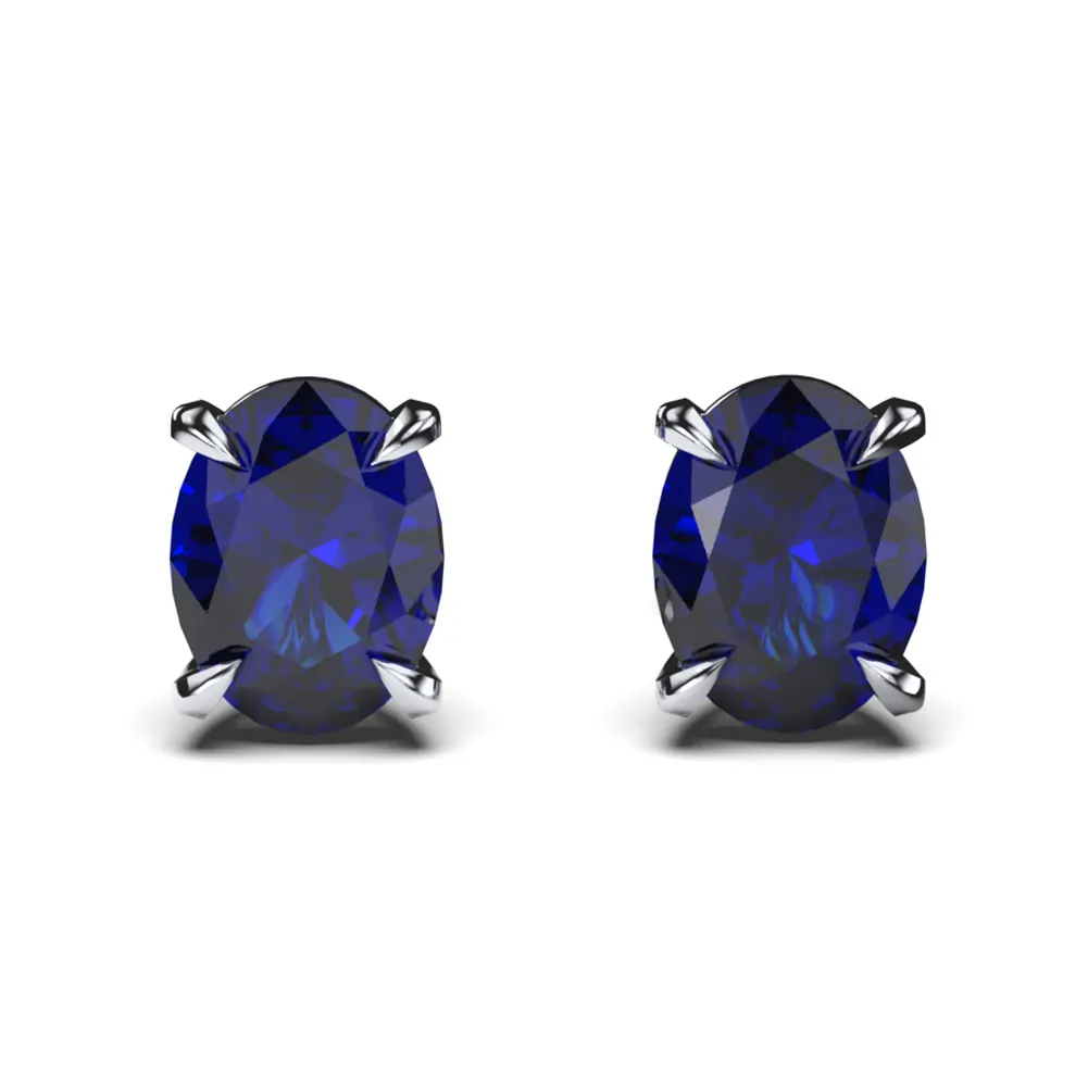 Cercei din Argint Halo Brilliance Studs Blue [2]