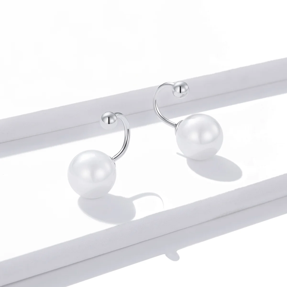 Cercei din Argint Modern Curve Pearl [3]